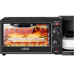 Аппарат для приготовления завтрака с духовкой, кофейник, сковорода, 3 в 1, многофункциональная портативная и Бытовая Автоматическая