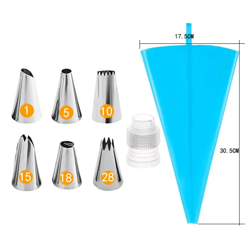 Top quality Stainless steel cake decorating tip set piping set pastry nozzles Cake Making Tools Sets Decorating Supplies