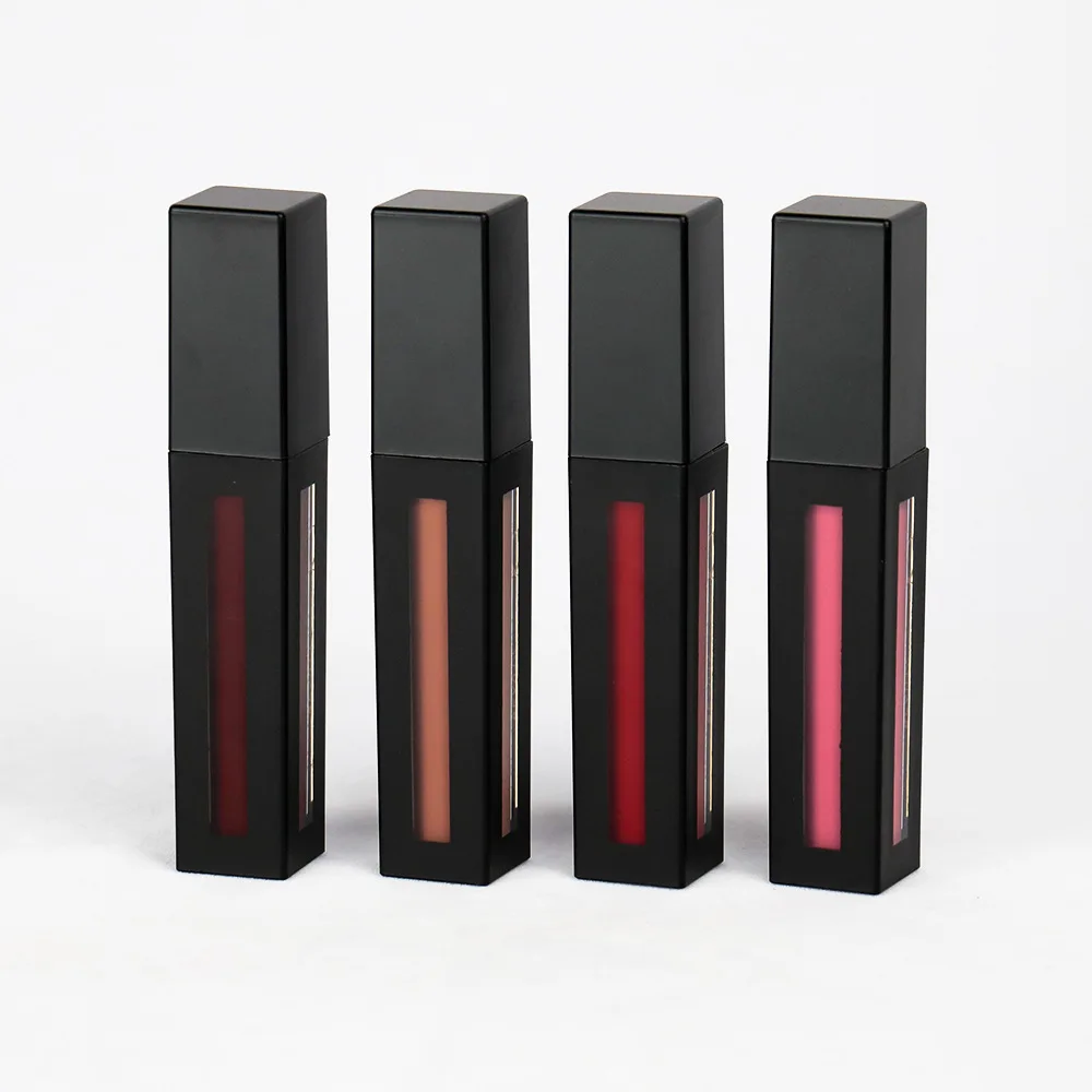 Vegan Cruelty Free Waterproof Kissproof Matte Liquid Lipstick Custom Red Matte Your Logo Lipstick