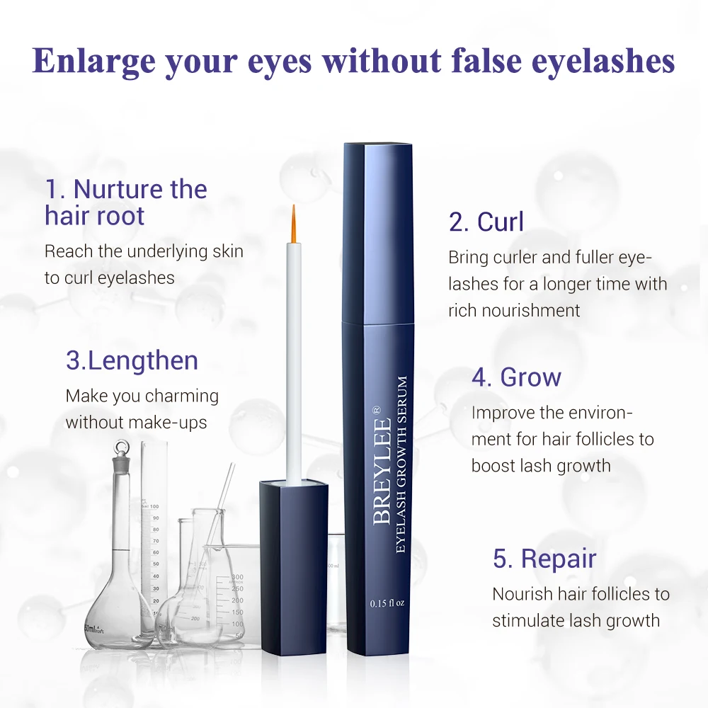 
BREYLEE professional nourish and lengthen eyelash growth serum enhancer free shipping 