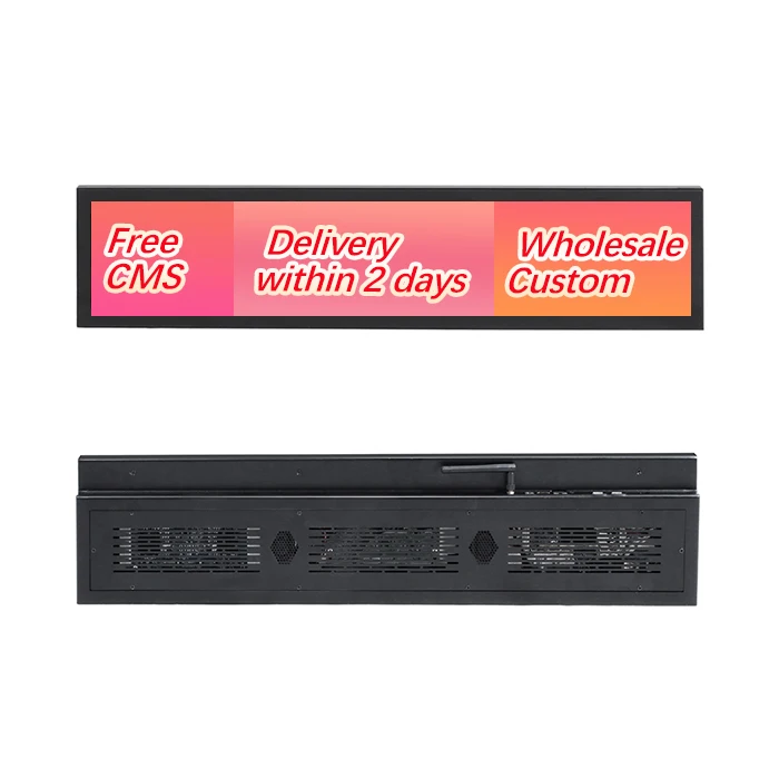 VETO 35 24 27 Inch Android Bar Lcd Display High Brightnessultra Wide Stretched Bar Advertising Screen For Retail Store