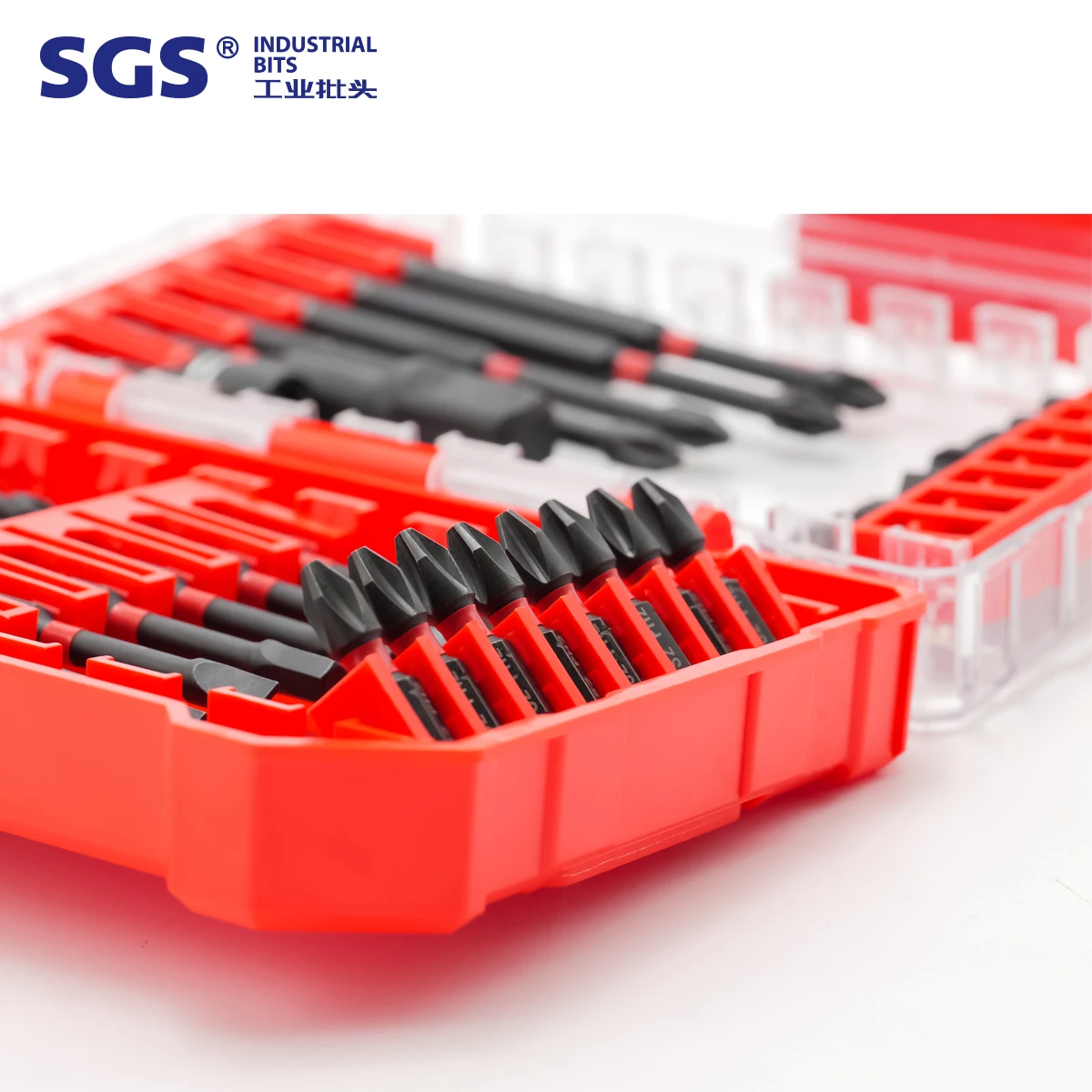 34 in 1 S2 Screwdriver Bits Set with Storage Box Including 25-100mm Philip Torx Slotted Head Driver Bit 1/4' Driver Bit