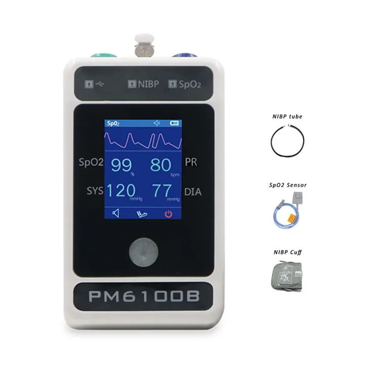 Berry New Vital Signs ECG NIPB SPO2 RESP TEMP NIBP SpO2  Patient Monitor