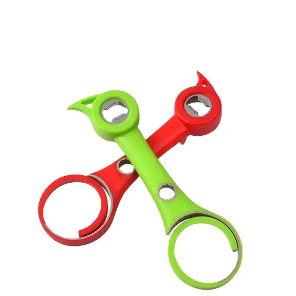 Stainless steel bottle opener multifunctional plastic household beer soda cap opener six-in-one screw capper