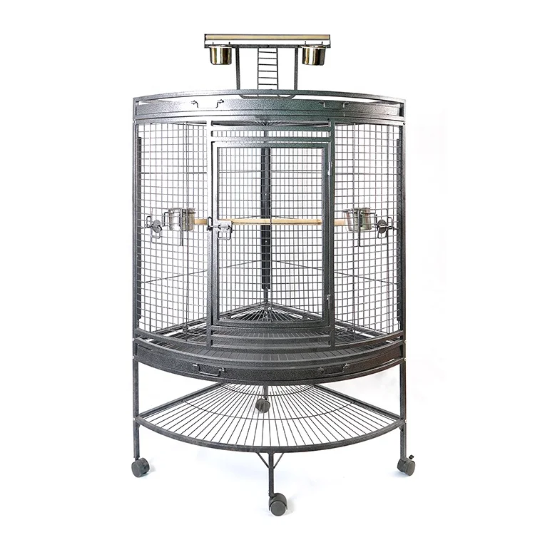 Wrought Iron Breeder Accessories Acrylic Finches Hanging Stand Folding For Birds Cages Big Breeding Flight Extra Large Bird Cage