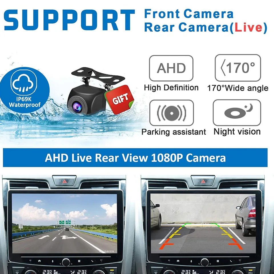 OEM car accessories 9-inch Android car stereo DVD player with reverse camera