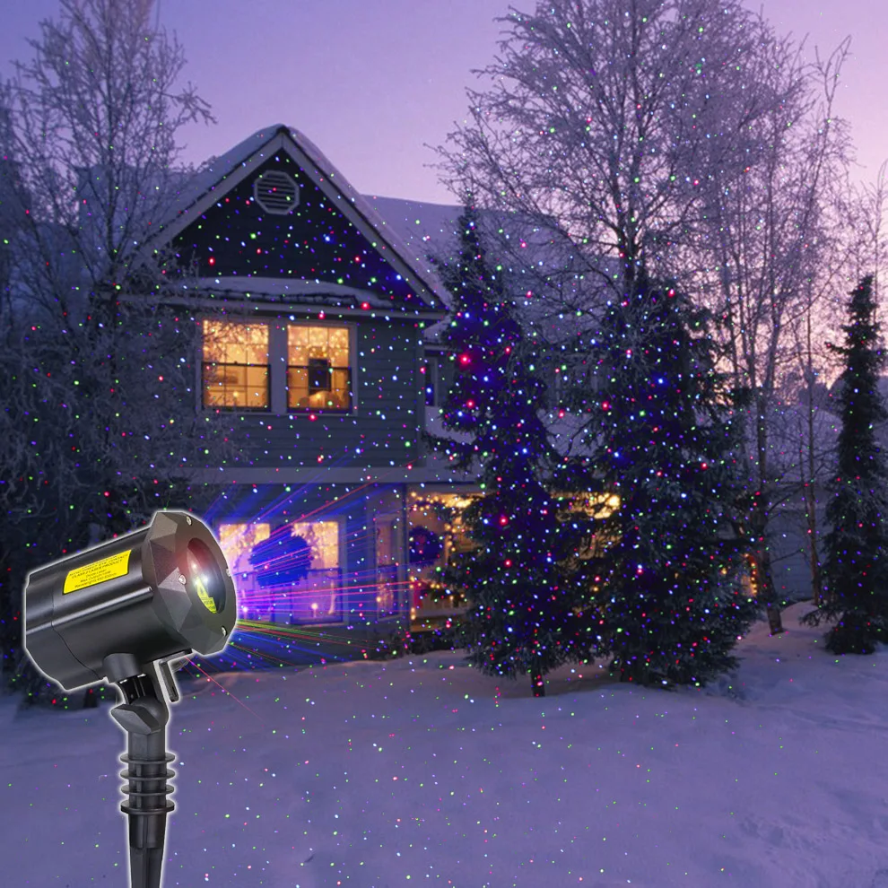 moving firefly laser garden projector holiday Christmas smart outdoor lights RGB with remote control