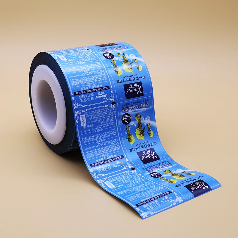 Custom printed shower gel body wash bath cream aluminum foil roll films