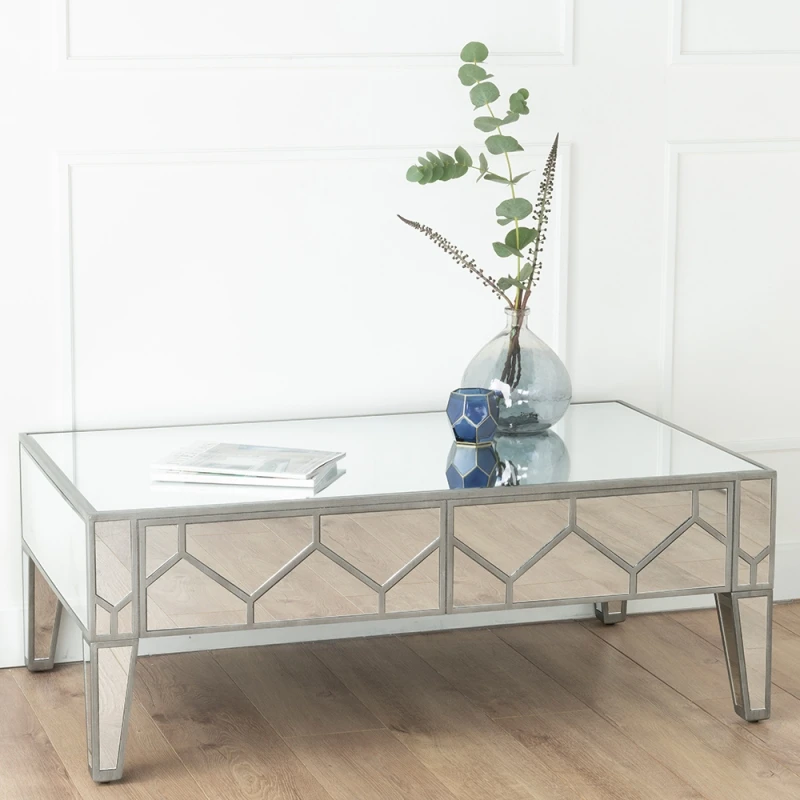 Tv Stand Silver Tv Console Table Tv Cabinet 3 Drawers Mirrored Crystal Factory Luxury Living Room Furniture