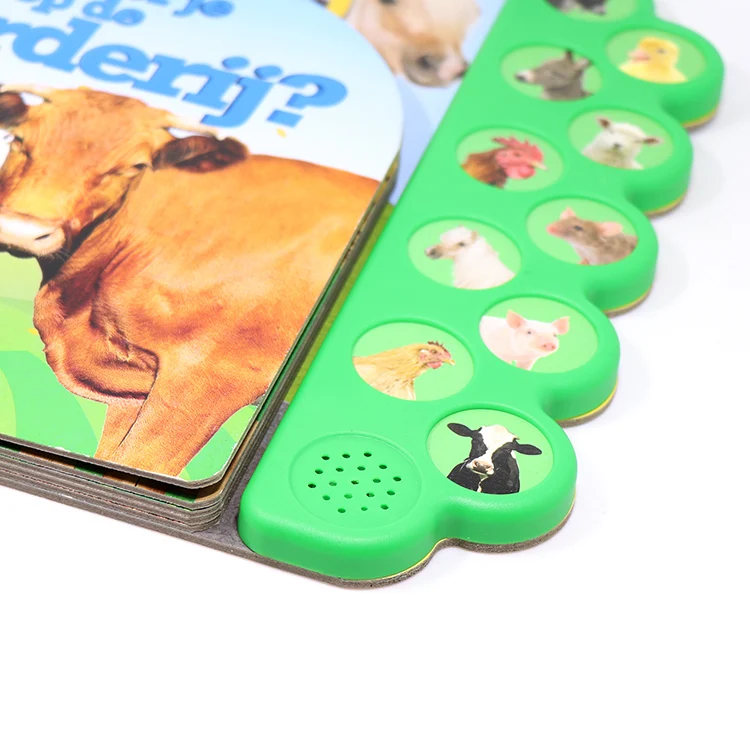 Детские развивающие игрушки обучающие книги с животными звуковая