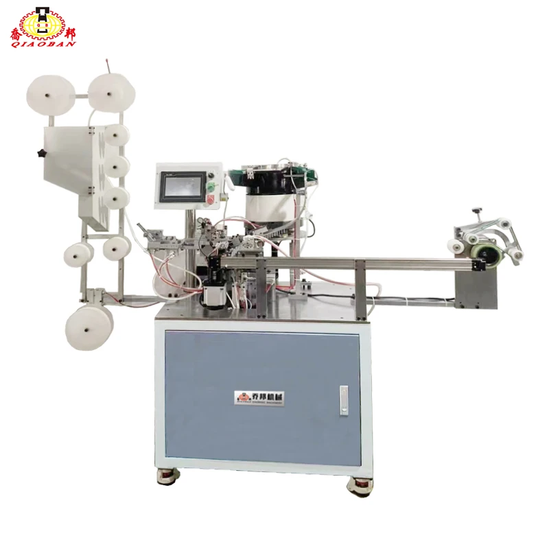Plastic steel zip full-automatic head threading and splicing integrated machine QB-076