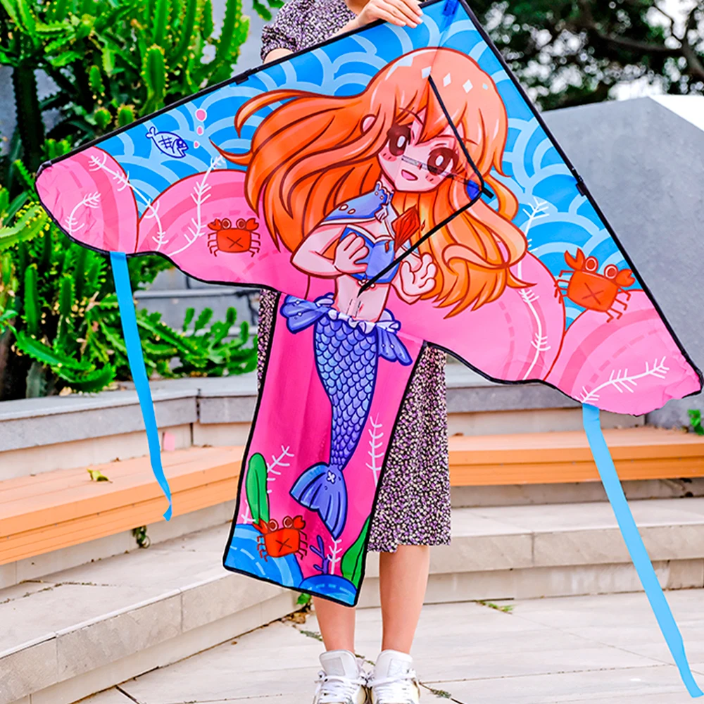 Factory Direct Wholesale Mermaid Kite New Design Model Polyester Kite Fiberglass Frame Easy to Fly China OEM Customized Lo