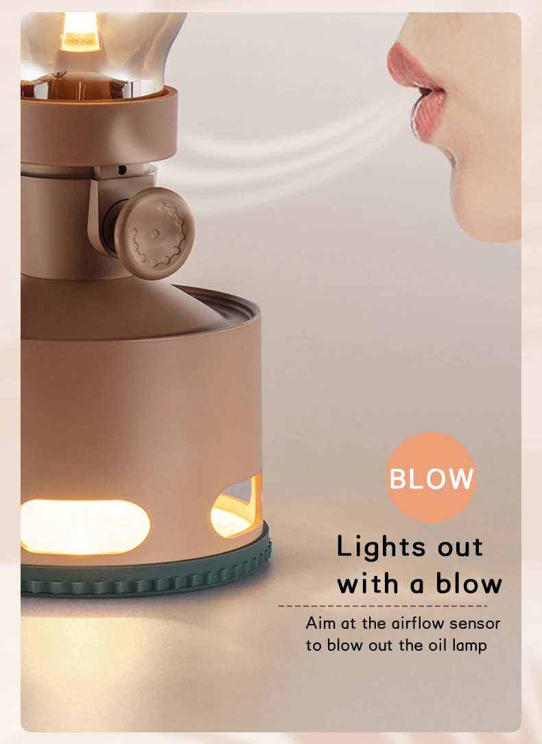 Vintage Led Kerosene Lamp 4000mah Rechargeable Table Lamp Cordless Retro Flameless Oil Lantern Modern Table Light