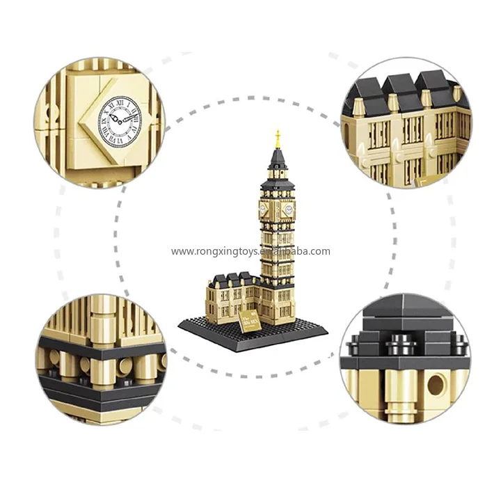 Wange 4211 Compatible with Famous Architecture Elizabeth Tower ABS Plastic Model Educational DIY Toys Building Blocks Sets