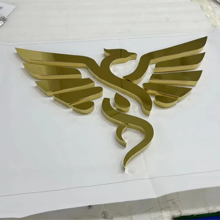 Custom Shop Front Gold Stainless Steel Letters Signage Sign Shop Outdoor Metal Letters 3D Wall Logo