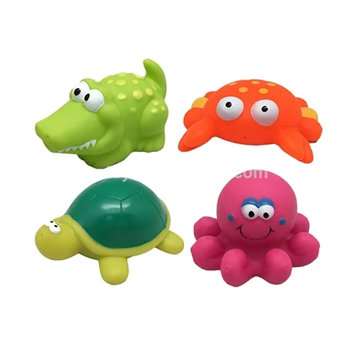 Ocean Sea Animal Toys Crocodile Turtle Crab Octopus Baby Bathtub Squirt Bath Toys Set for Children