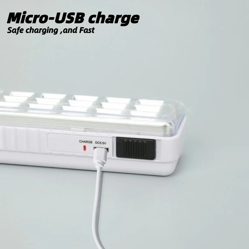 Benin Ghana Malaysia Stock 3V Battery 18 SMD LED USB Rechargeable Camping Emergency Lamp ABS Body