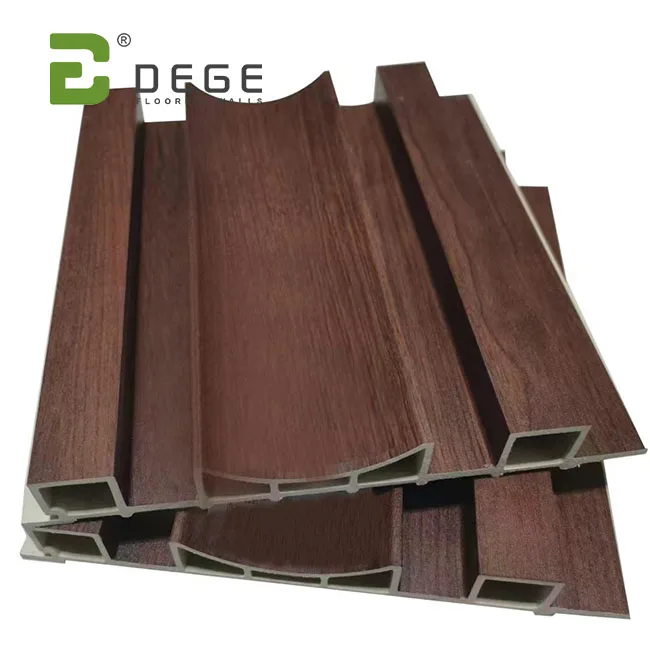 Louver 3d art wpc pvc wall paneling interior decoration black and black TV background