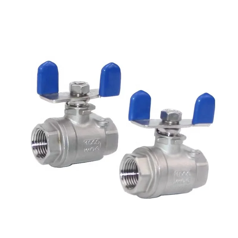 2PC Butterfly Handle Ball Valve, Stainless Steel, ANSI/DIN, Manual Operation, High-Quality