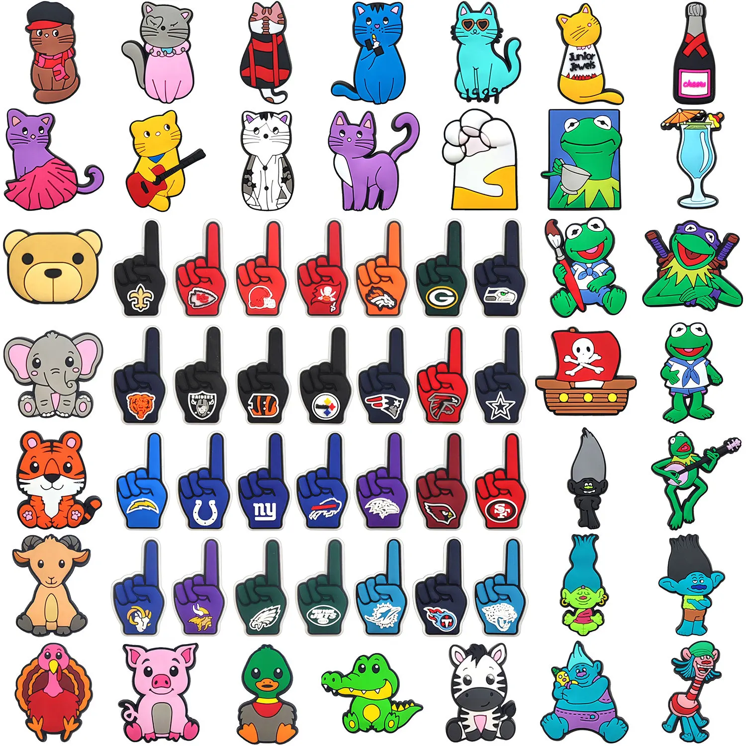 2024 custom kawaii designs logo cartoon fashion pvc accessories wholesale bulk shoes decorations charms