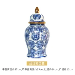 Сине-белые китайские керамические банки для обычных дужек, фарфоровые Роскошные вазы для цветов, украшение для дома под глазурью, оптовая продажа