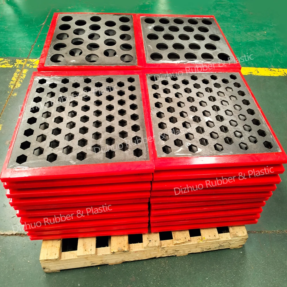 linear vibrating trommel tension polyurethane wave screen polyurethane dewatering screen panel polyurethane edged steel screen
