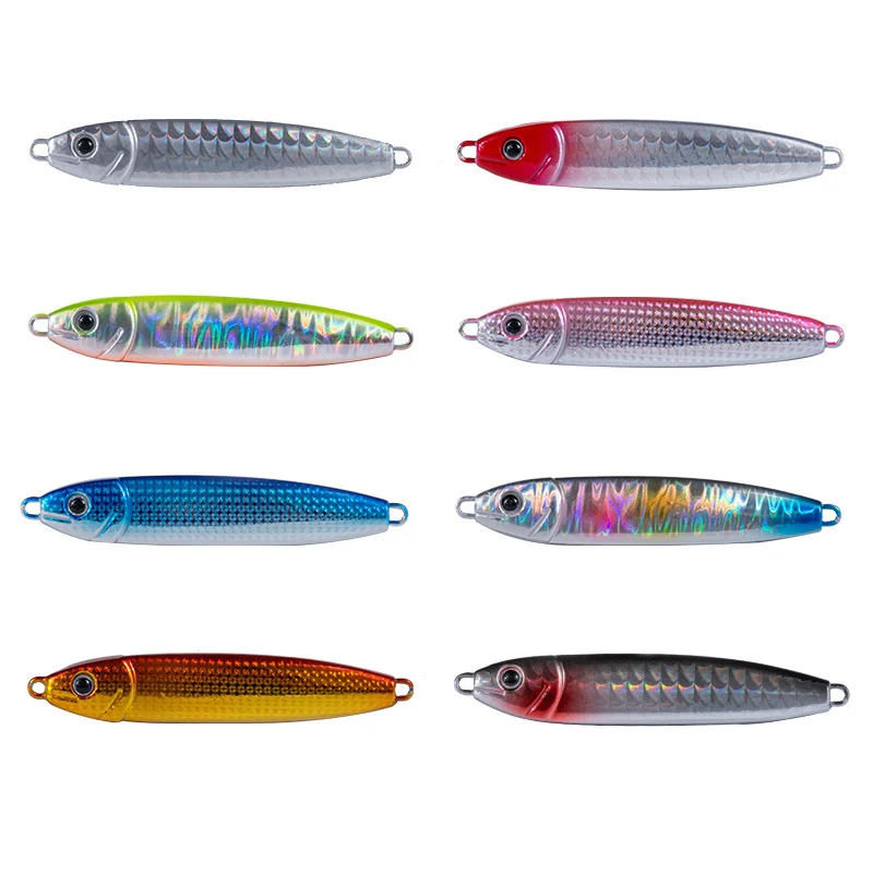 Peche Metal Jig Fishing Lure Isca Artificial Trout Bait 10g 15g 20g 30g Flat Casting Lure Saltwater Vertical Jigging Lure