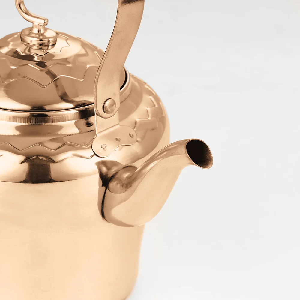 Luxurious Stainless Steel Cooking Tea Kettle Teapot for Stove Top with Ergonomic Handle for Gas Induction