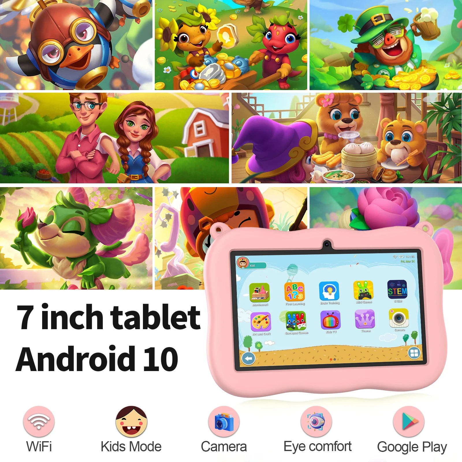 Wholesale customize kid tablet pc child educational android best tablet for education