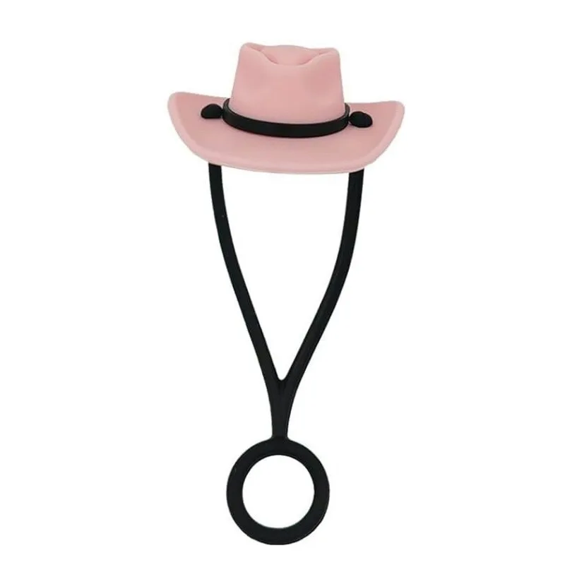 Reusable 10mm Straw Cover Caps for Stanley Cup Cowboy Hat Straw Topper Compatible with Stanley Hats Tumbler