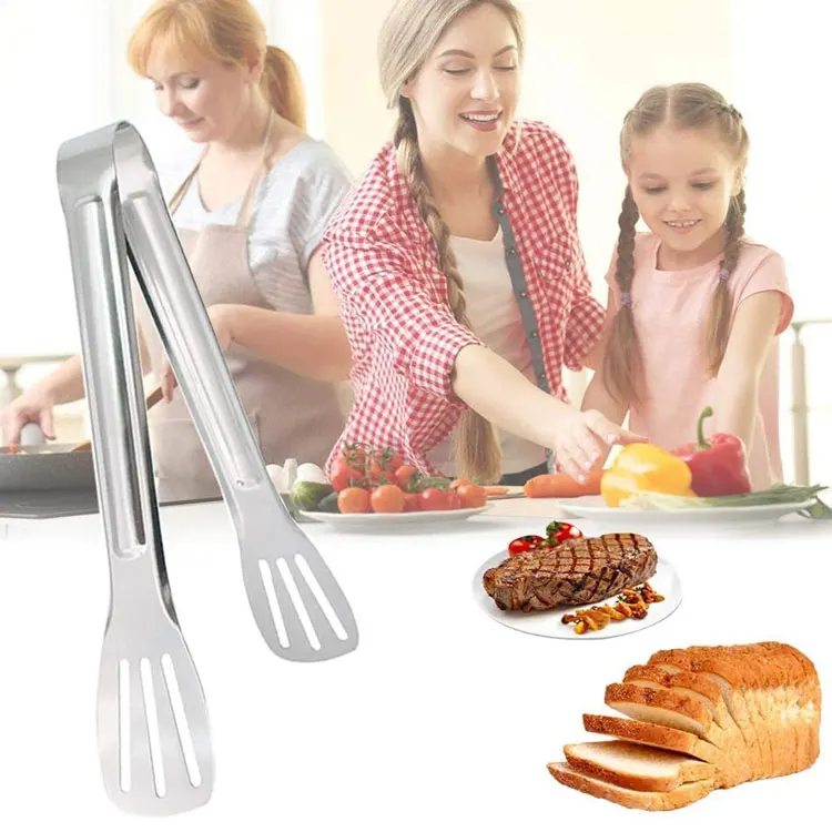 Stainless Steel Serving Kitchen small Tongs Buffet Tongs