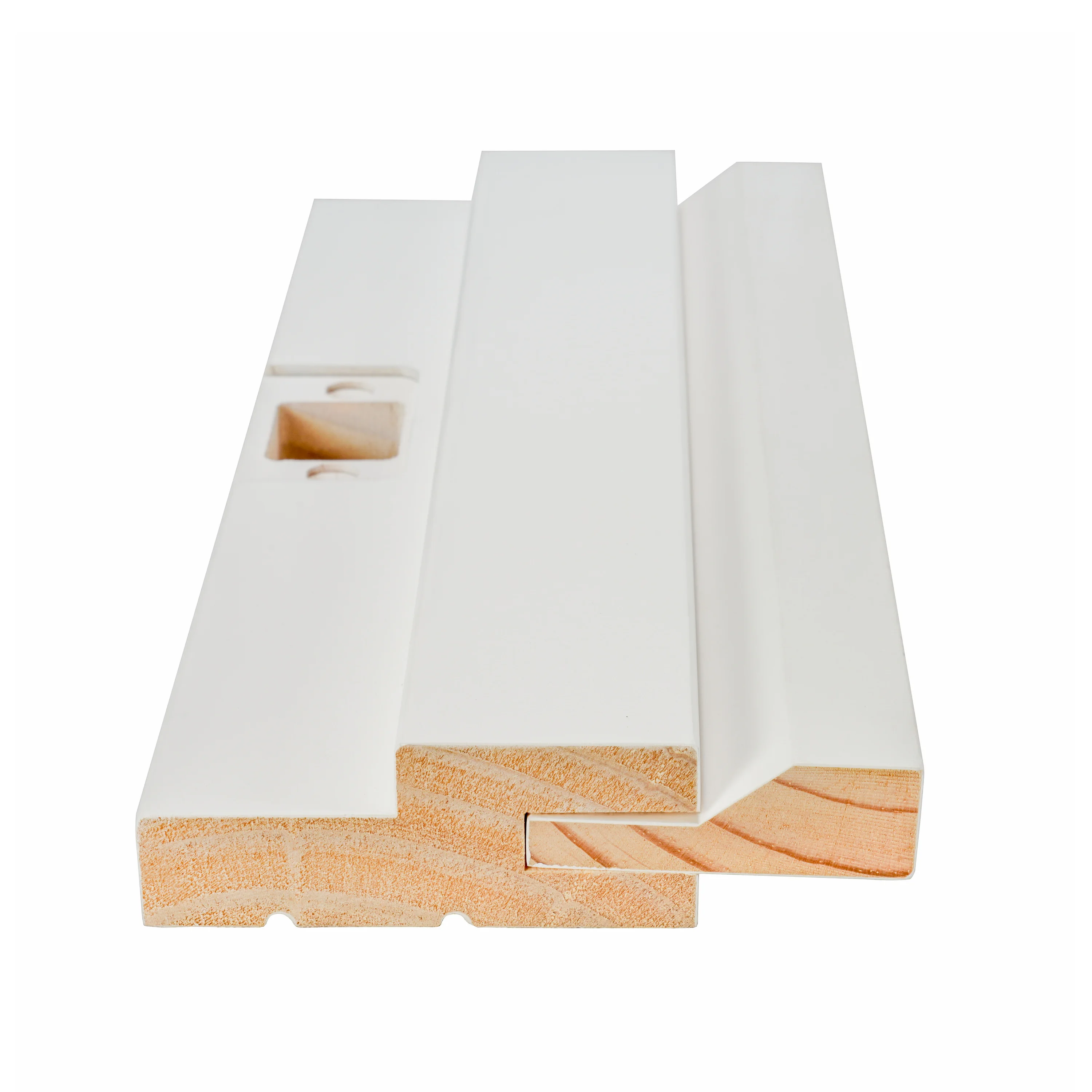 Modern White Primed Finger Joint Pine Split Door Jamb for Hotel or Home Construction with Elegant Design