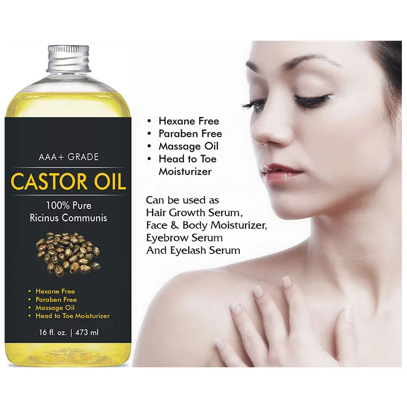  100% Pure Organic Emollient For Hair Castor