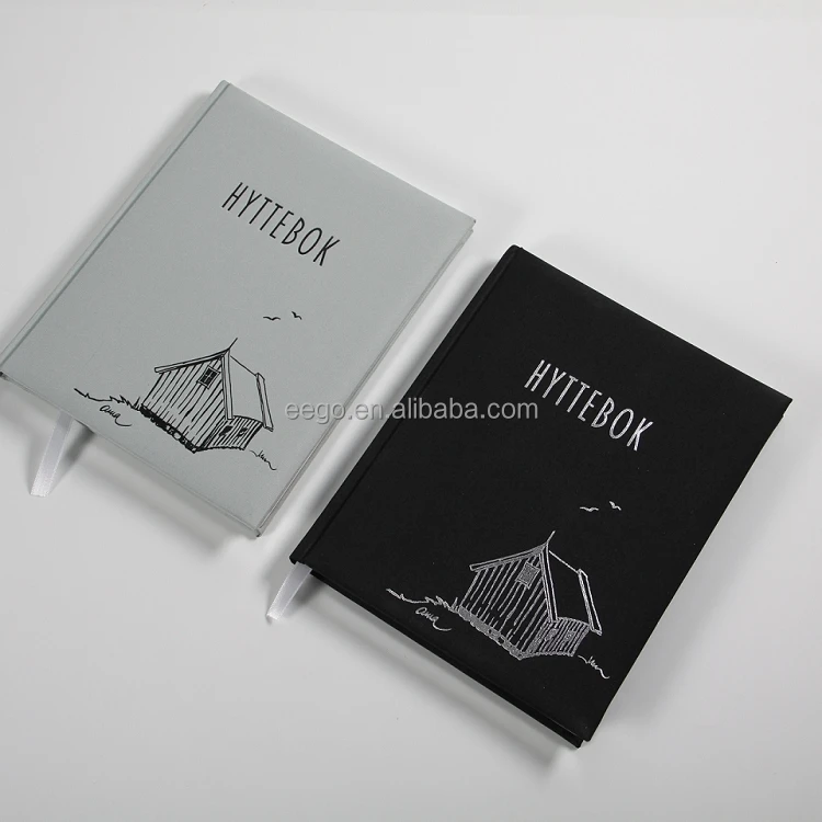 Bound Pink White Black Sublimation A4 A5 Fabric Linen Cloth Cover Hardcover Thick Personal Journal Notebook Printing Custom Logo