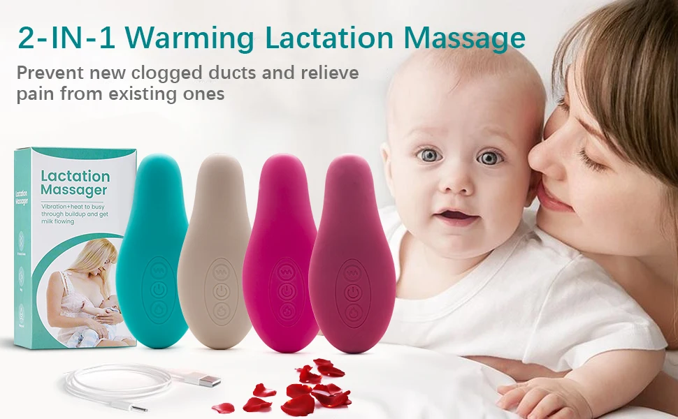 Relief Jaw Massager Tool Vibrator Sex Toys for Women Improved Milk Flow Breast Massager Breastfeeding Lactation Massagers