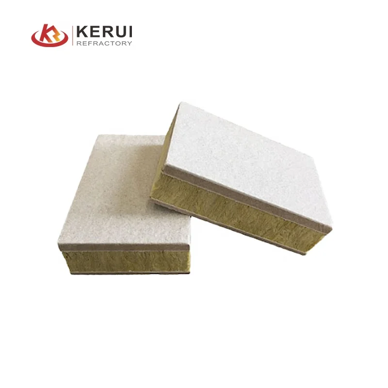 Kerui Polyurethane Rock Wool Integrated Plate Board for Interior Wall Partitions