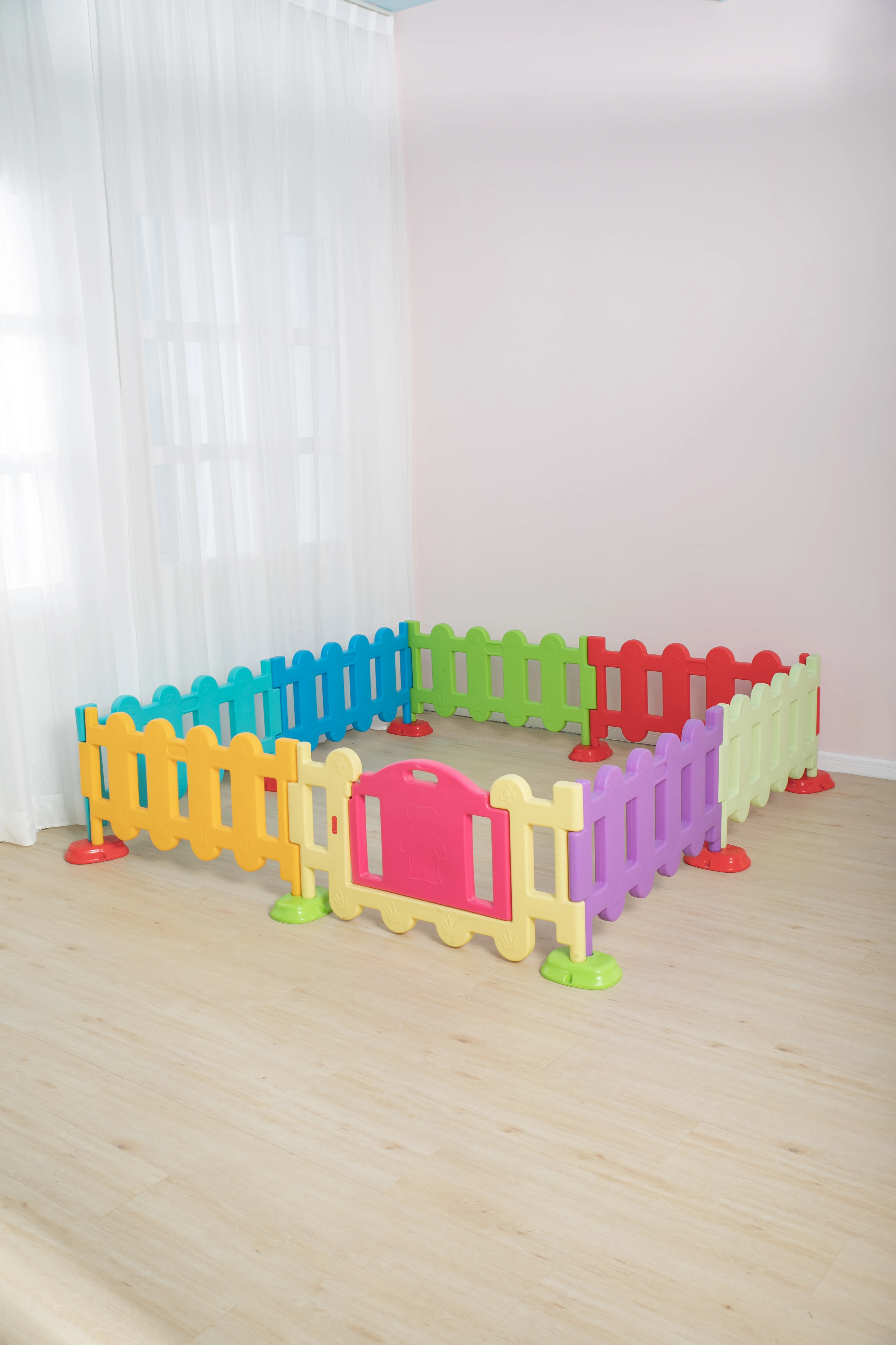 Colorful Folding Baby Playpen Play Area Household Children Indoor Playground Plastic Kids Fence