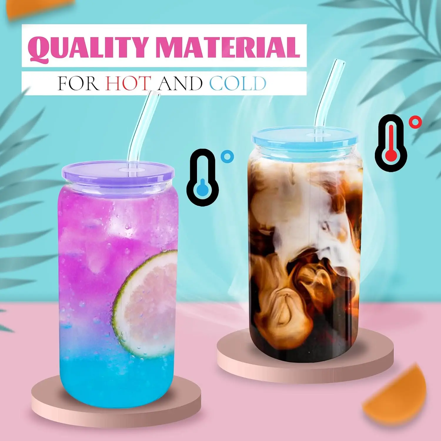 Wholesale 16oz 18oz Clear Beer Can Tumbler Jar Smoothie Cups Can Shaped Glass Cups with Colored Silicone Acrylic Lids