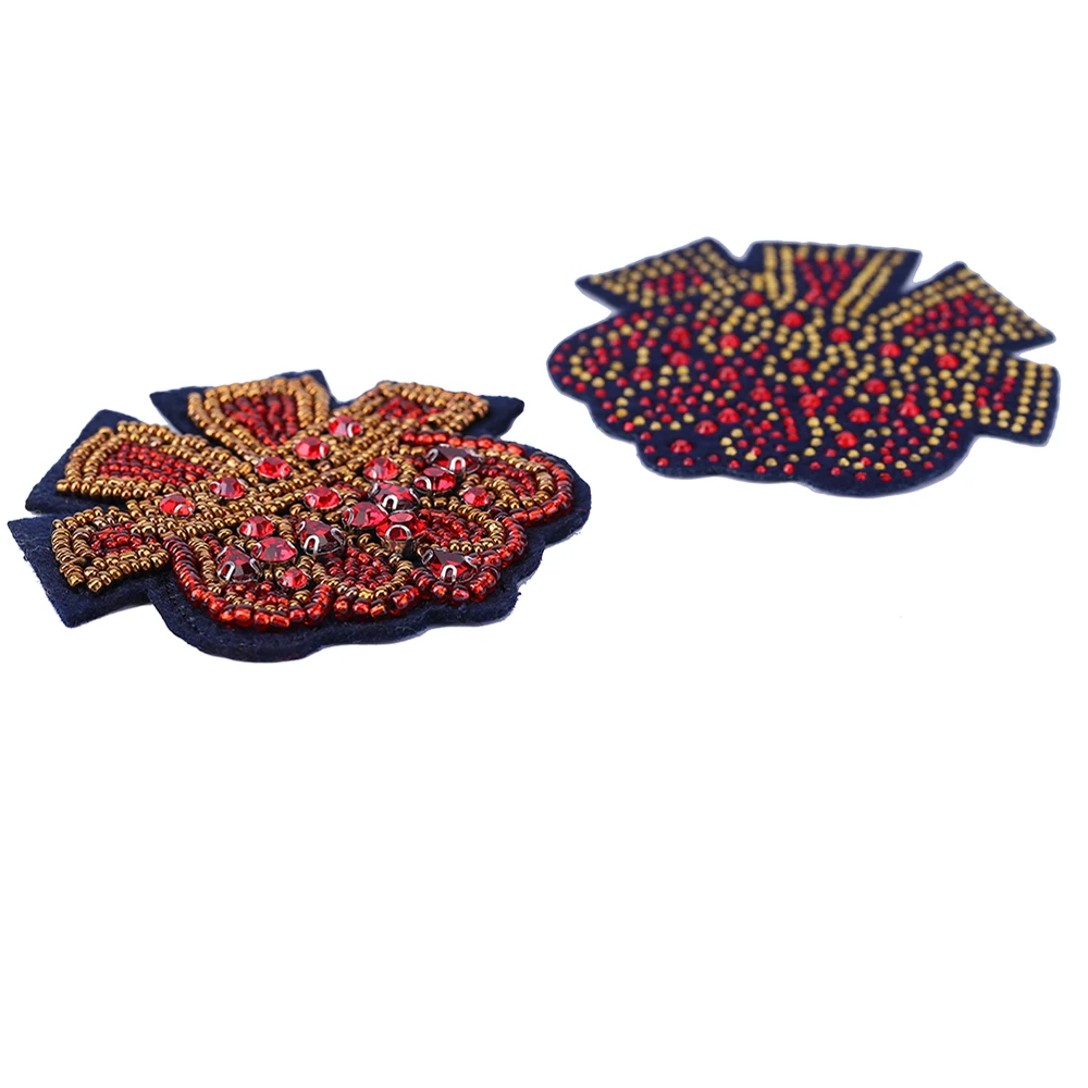 High quality custom applique Flower Hotfix stencils rhinestone design patterns for clothing