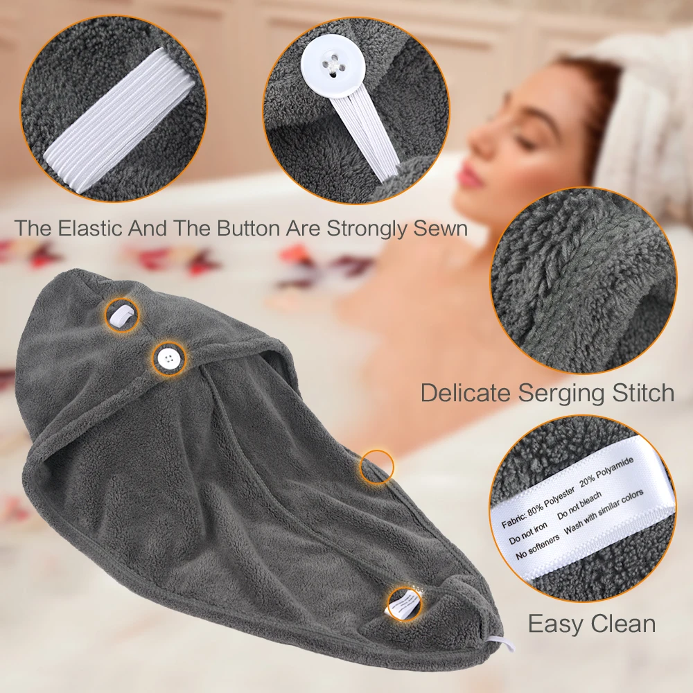 Widely Used Magic Quick Dry Bath Hair Drying Towel Bath Wrap