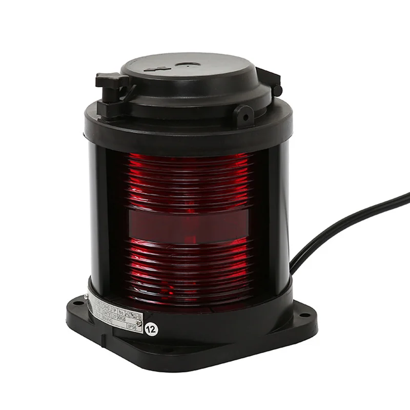 Marine navigation light single deck port light red