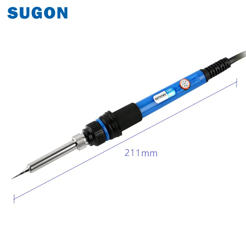 110V 60W Fast Heating Electric Soldering Iron Set with 5Pcs Replaceable Soldering Iron Tips for PCB Mobile Phone Repair