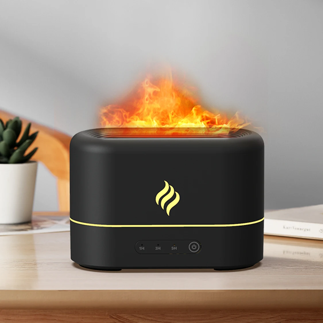 Simulation Flame Mist Humidifier Usb Aroma Diffuser Flame Night Light Aromatherapy Diffuser 3d Flame Fragrance Diffuser