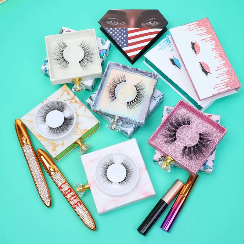 New product release custom colourful paper box eyelash packaging glitter eyelash paper box