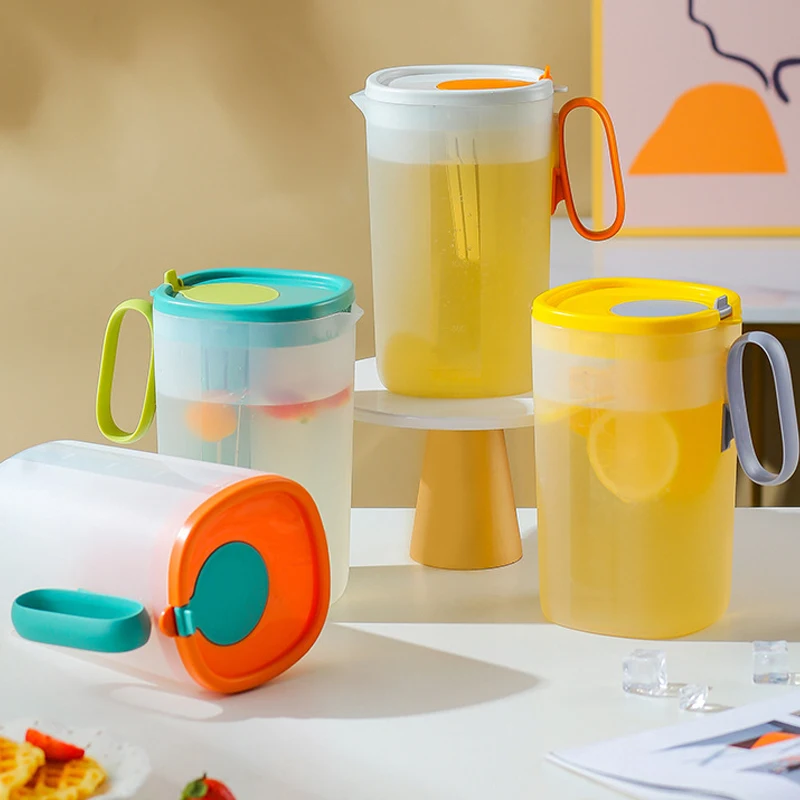 Hot Sale Refrigerator Cold Water Bottle Heat Resistant 1550ML Fruit Teapot Household Plastic Water Jug