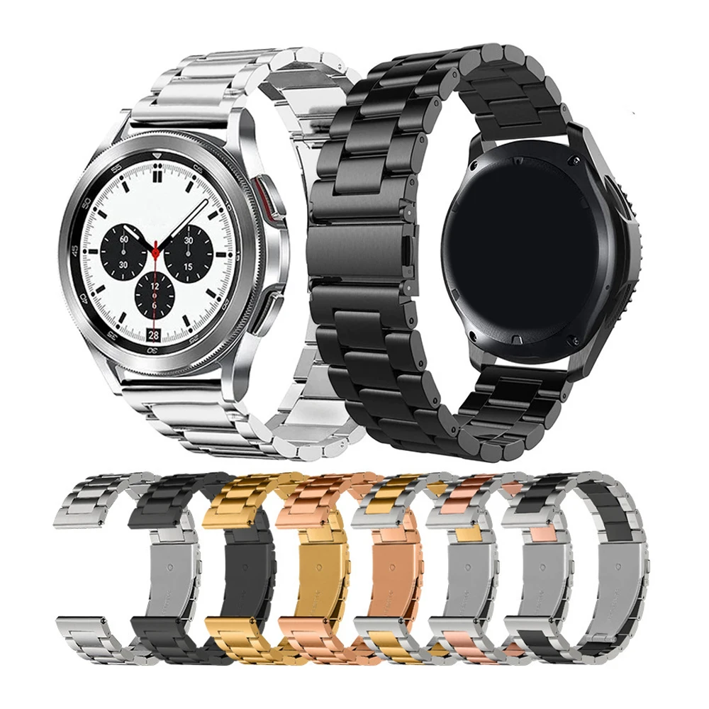 Luxury 22mm 20mm Replacement Wristband Stainless Steel Metal Watch Strap Bands for Garmin Watch for Huawei Watch 18mm 19mm