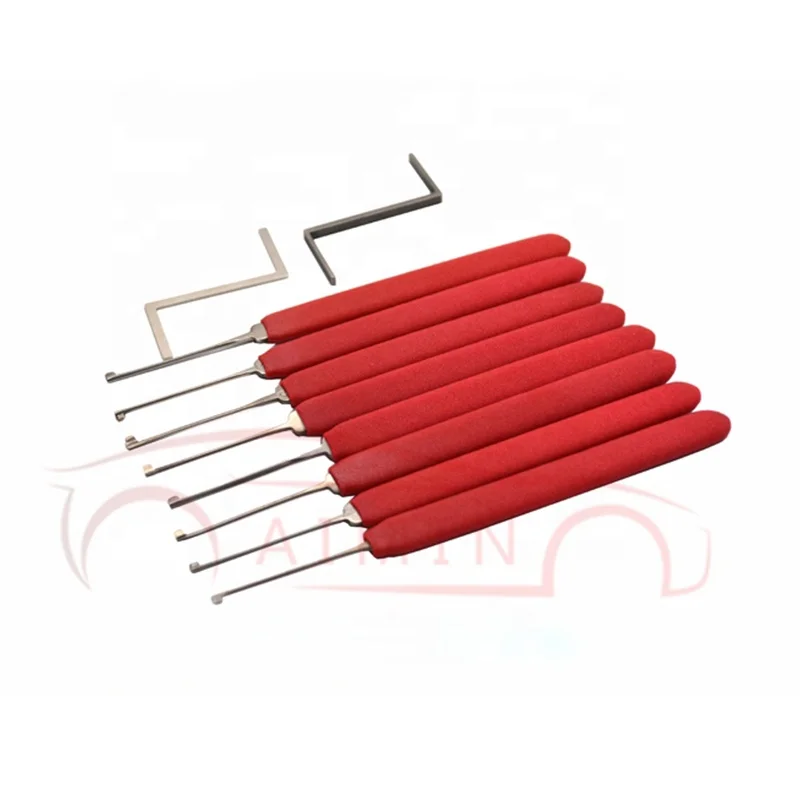 Lockpick locksmith tools 8pcs Kaba locks frosted handle quick opening tool lock pick set