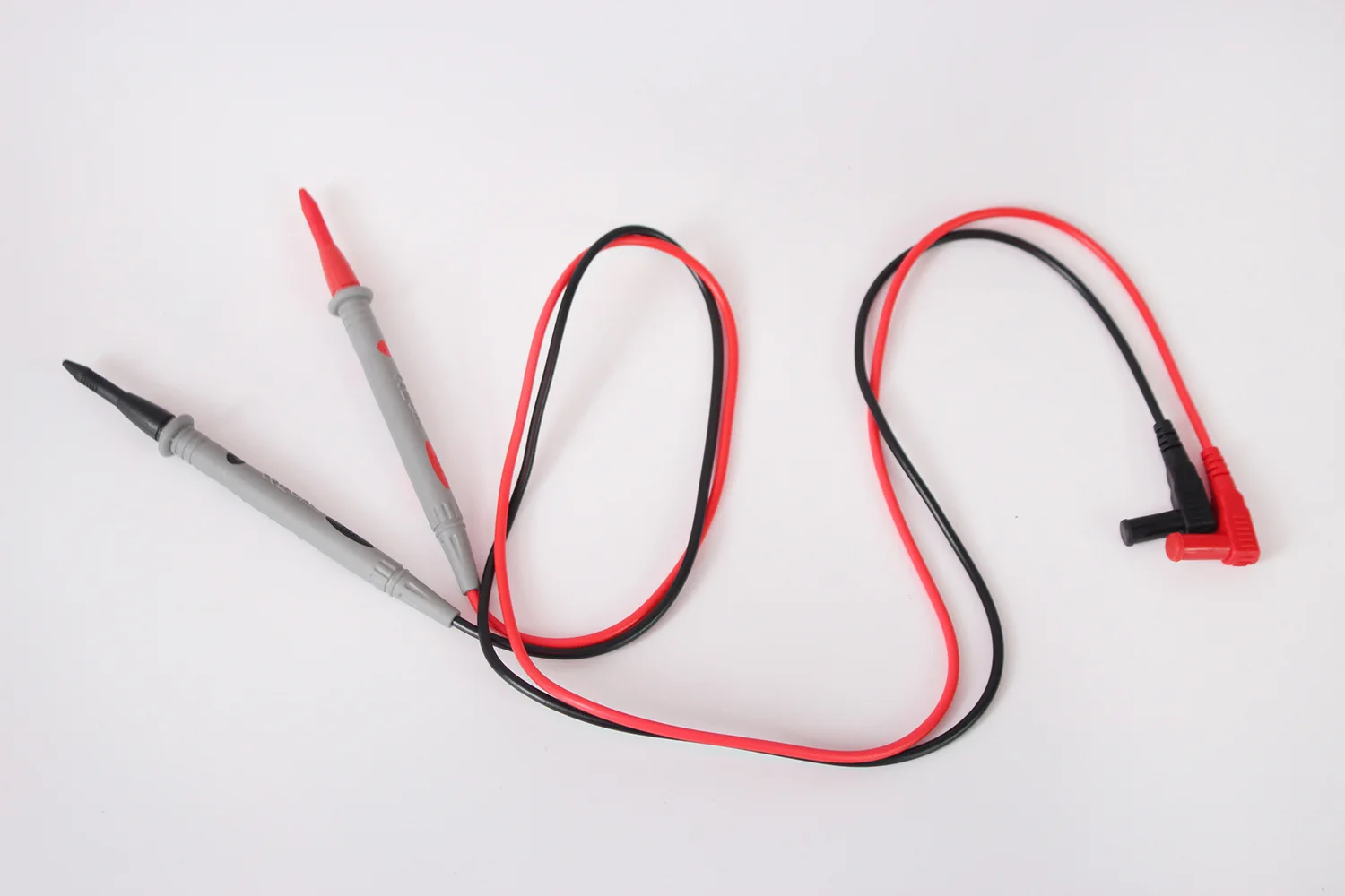 1 Pair Digital Multimeter Probe Soft-silicone-wire Needle-tip Universal Test Leads with Alligator Clip for LED Tester