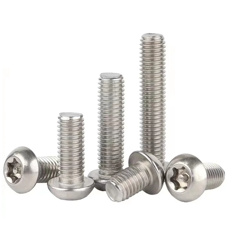 Six Lobe SS304 SS316 Hexalobular raised cheese head pan head machine screws