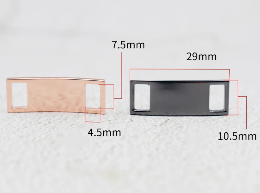 Custom Shoe Accessories Metal Shoe Buckle Sneaker Square Shoelace Buckle